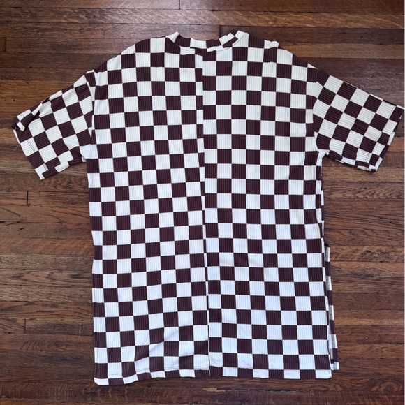 Lala Lex Ribbed Checkerboard Playsuit - Cookie Dough - Picture 6 of 13